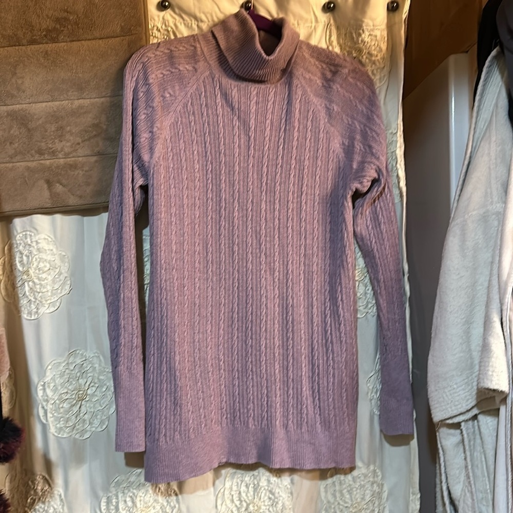 NWOT Eddie Bauer lavender purple turtleneck sweater size XL